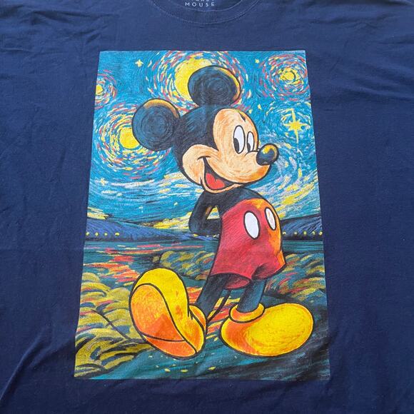 Disney Mickey Mouse Tee Shirt Blue Art Size 2X - Picture 2 of 5